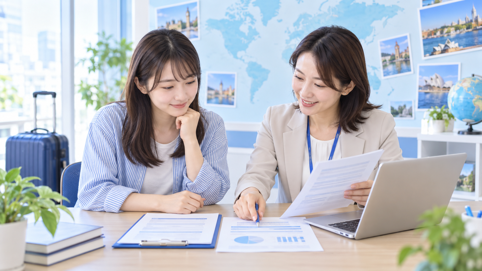 留学エージェントとキャンセル料や返金内容を確認する留学希望者